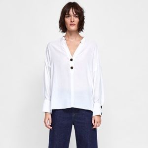 Zara button up blouse